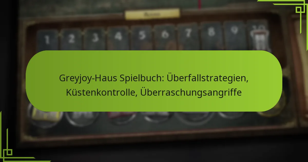 Greyjoy-Haus Spielbuch: Überfallstrategien, Küstenkontrolle, Überraschungsangriffe