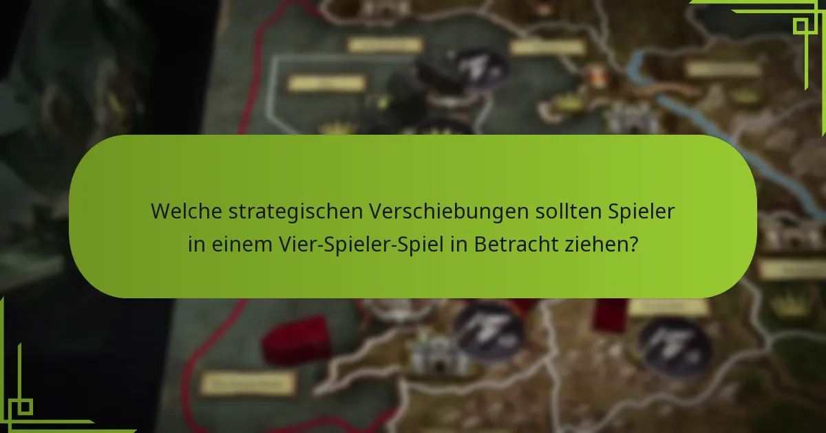 Welche strategischen Verschiebungen sollten Spieler in einem Vier-Spieler-Spiel in Betracht ziehen?